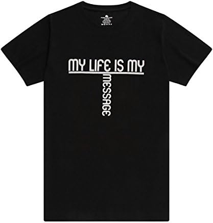 Parvenza Men's Heavy Cotton Graphic Black T-Shirt T00801(XL)