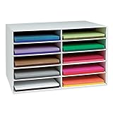 Pacon Classroom Keepers Construction Paper Storage for 12 x 18 inch Paper, 10 Slots (001316)