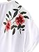 SweatyRocks Women's Causual Summer Tops Floral Embroidered Short Sleeve T Shirt S