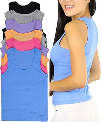 ToBeInStyle Women's Ribbed Tank Top - Closed Back, Seamless, Form-Fitting Basic For Layering (One Size, Baby Pink) - View #13