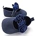 BENHERO Baby Infant Girls Soft Sole Floral Princess Mary Jane Shoes Prewalker Wedding Dress Shoes (6-12 Months Infant), Navy