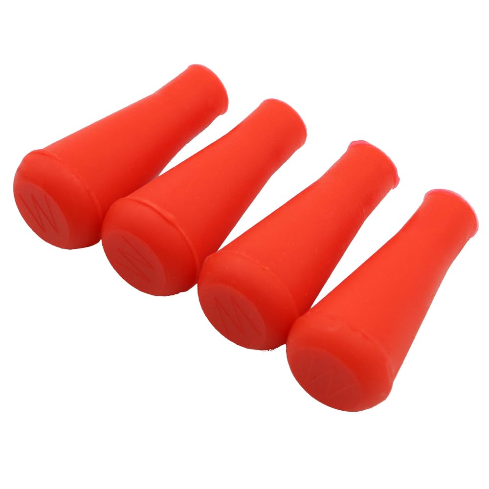Sarini 4 Pcs Outdoor Rubber Arrowhead for Game Practice, Soft Broadhead for Shooting,Safety Arrow Tips for Archery Hunting Game Practice 6m - Red
