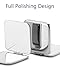 Small Pocket Mirror, Unbreakable All Stainless Steel Rectangular Folding, 2.2” Square, Polished Design Finish