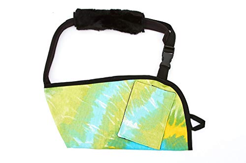 CastCoverz! Slingz! Designer Arm Sling - COLOR: SeaBreeze Tie-dye - SIZE: Medium - TRIM: Black, Interchangeable for either Right or Left Arm, Made in USA