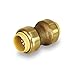 Everflow Supplies Pushlock UPSC34 3/4 Inch Long Push X Push Coupling for Push-Fit Fittings, Made with No Lead DZR Forged Brass, Connects PEX, CPVC and Copper, Pre-Lubricated for Quick Installation