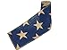 Navy Blue and Natural Burlap Star Ribbon Roll (5.5 inches x 10 feet)