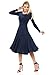 Pastel by Vivienne Women's Long Sleeve Fit and Flare Midi Dress Casual Formal