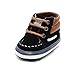 Delebao Infant Toddler Baby Lace Up Soft Sole High-top Suede Warm Sneakers Snow Boots (12-18 Months, Black)