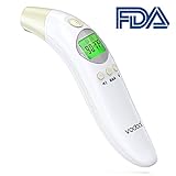 Medical Forehead and Ear Thermometer, Digital Infrared Temporal Thermometer for Fever, Instant Accurate Reading for Baby Kids and Adults - FDA & CE Approved by Vodool