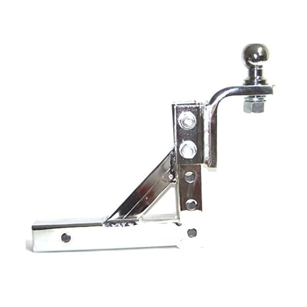 Chrome-10-Adjustable-Trailer-Drop-Hitch-Mount-For-2-Receiver-2-Hitch-Ball