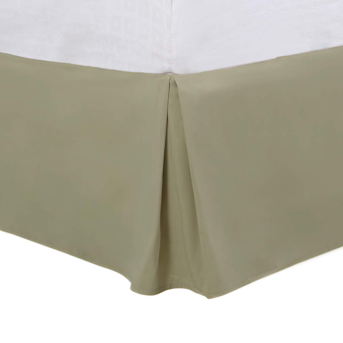 PiccoCasa Queen Size Pleated Bed Skirt, Bed Frame and Box Spring Cover - 16 Inch Tailored Drop Dust Ruffle Bedskirt, Wrinkle Free and Fade Resistance, Easy to Stall - Khaki — image 1