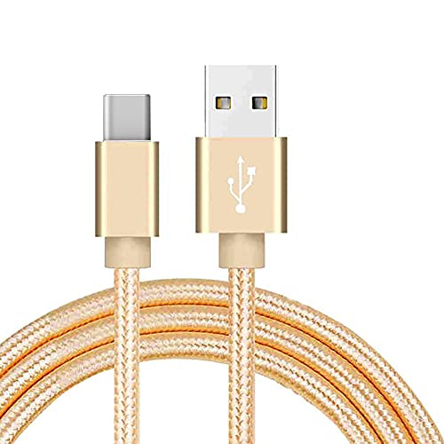 Samsung Galaxy Tab S10+ Ultra/Tab A8 10.5/A9/A05 A04s S21 FE Nylon Braided USB C Charger Cable 1M for Samsung Galaxy A40 A41 A21S A22 A70 A50 A71 A51 A20E A90 5G (GOLD)