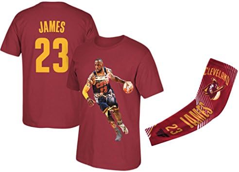 Lebron Jersey Style James T-shirt Kids Basketball James T-shirt Gift Set Youth Sizes ✓ Premium Quality ✓ ✓ Gift Basketball James Arm Sleeve (YS 6-8 Years Old, James)