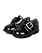 Leatherette Buckle Strap Dress Church Shoe (Infant/Baby Boy) AH59 - Black
