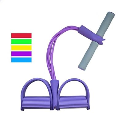 4-Tube Elastic Sit Up Pull Rope with Foot Pedal Bahrain Ubuy