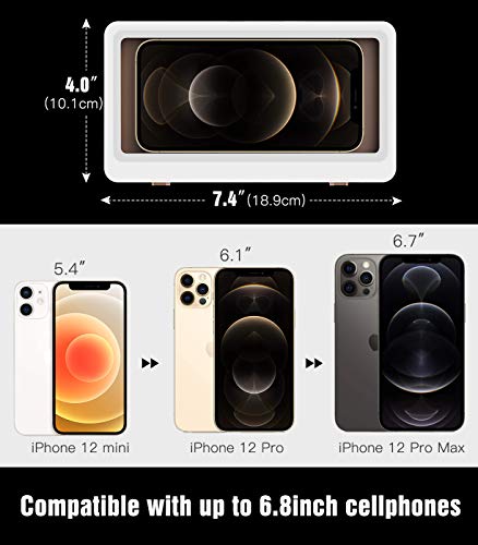 TiMOVO Wall Mounted Shower Phone Holder for Phones Under 6.8 inch, Waterproof Anti-Fog Touchable Screen Sealed Phone… - Afbeelding 7