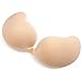 MITALOO Push up Strapless Self Adhesive Plunge Bra Invisible Backless Sticky Bras with Buckle (CUPD, Nude)
