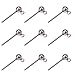 PH PandaHall 10 Pairs 304 Stainless Steel Earring Studs Ear Pin 4mm Ball Post with Loop for Jewelry Making