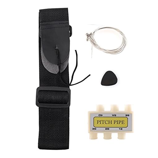New Beginners Acoustic Guitar With Guitar Case, Strap, Tuner and Pick Black - Image 8