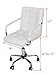 TMS White Modern Office Executive Synthetic Leather Swivel Arms Chair Computer Desk Task