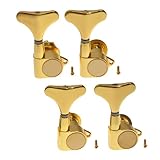 1set of 4R Guitar Bass Tuner Machine Heads Tuning Pegs Gold