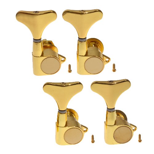 1set of 2R2L Guitar Bass Tuner Machine Heads Tuning Pegs Gold (A1642)