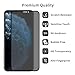 Privacy Screen Protector for iPhone 11 Pro Max and iPhone Xs Max 6.5 Inch (2-Pack) Full Coverage Tempered Glass Protector Film, 3D Touch, Anti Spy 9H Tempered Glass,?Easy Install?[Black]