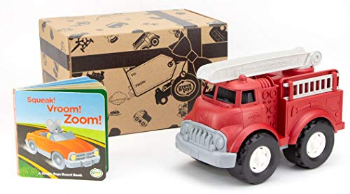 Green Toys Fire Truck & Sounds Board Book – Pretend Play, Motor Skills, Reading, Kids Toy Vehicle. No BPA, phthalates…