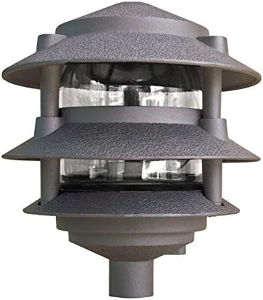 Dabmar Lighting D5000-BZ Pagoda Fixture 3 Tier Incand 120V Light, Bronze Finish