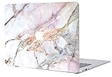 A1369/A1466 Macbook Air 13 Inch Case Cover, Salmen Plastic Hard Protective Shell Case for Mac book air 13 Inch with Keyboard Cover (Pink Striate marble)