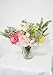 Sweet Home Deco 12'' Spring Silk Ranunculus Flower Bouquet w/Greenery for Wedding/Home Decorations, Floral Design, Rustic Bouquet (White)