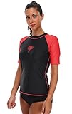 Attraco women's rashguard swimsuit rash guard swim shirts swim rashguard tops l