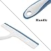 Car Squeegee for Shower,Plastic Handle Window Glass Wiper,Anti-Skid Silicone Shower Mirror Squeegee for Bathroom/Kitchen/Car&Office Windshield Squeegees,Premium Shower Cleaner Tool (White&Blue)