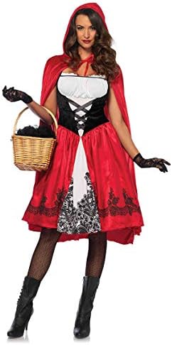 TYUE Little Red Riding Hood Costume, Hooded Cloak, Halloween Cosplay,Adult Little Red Riding Hood Cape Cloak Fancy Dress Women Lady Halloween Party Costume,XXL