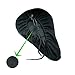 SuperSo Bike Gel Seat Cushion Cover - Premium Padded Bike Saddle - Comfortable Alternative Bicycle Cover for Passionate Cyclists (Black Medium-Narrow)