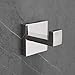 Nolimas Bath Towel Hook SUS 304 Stainless Steel Square Clothes Towel Coat Robe Hook Cabinet Closet Door Sponges Hanger for Bath Kitchen Garage Heavy Duty Wall Mounted, Chrome Polished Finish,2Pack