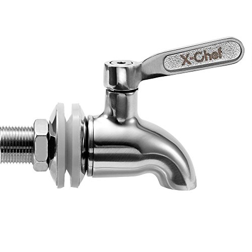 XChef Beverage Dispenser Spigot Replacement, Stainless Steel Metal