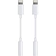 Lightning to 3.5mm Audio Jack Adapter Apple MFi Certified iPhone Headphone Jack Adapter Lightning to Aux Adaptor Dongle for i
