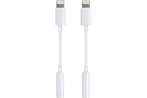 Lightning to 3.5mm Audio Jack Adapter Apple MFi Certified iPhone Headphone Jack Adapter Lightning to Aux Adaptor Dongle for i