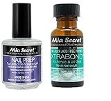 Mia Secret Professional Natural Nail Prep Dehydrate and Xtra Bond Primer 0.5 Ounce