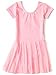 Apexsolaire Kids Skirted Leotard with Short Sleeve (Ballet Pink, Age 4-6x)