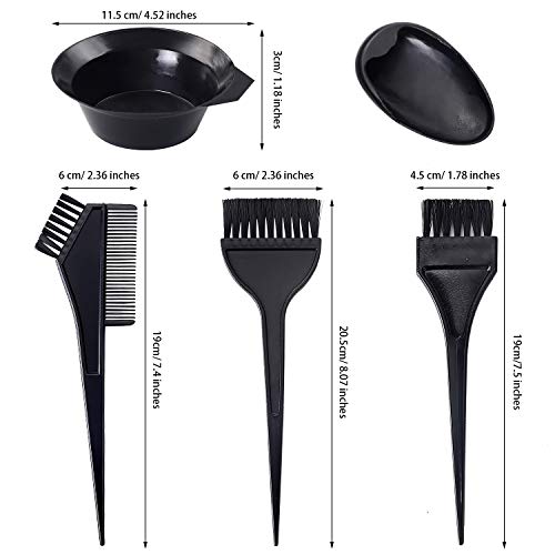25 Pieces Hair Dye Coloring Kit 3 Sets Hair Dye Color Brush Hair Dye Comb and Mixing Bowl and Ear Cover,Gloves for Hair Tint Dying Coloring Tool