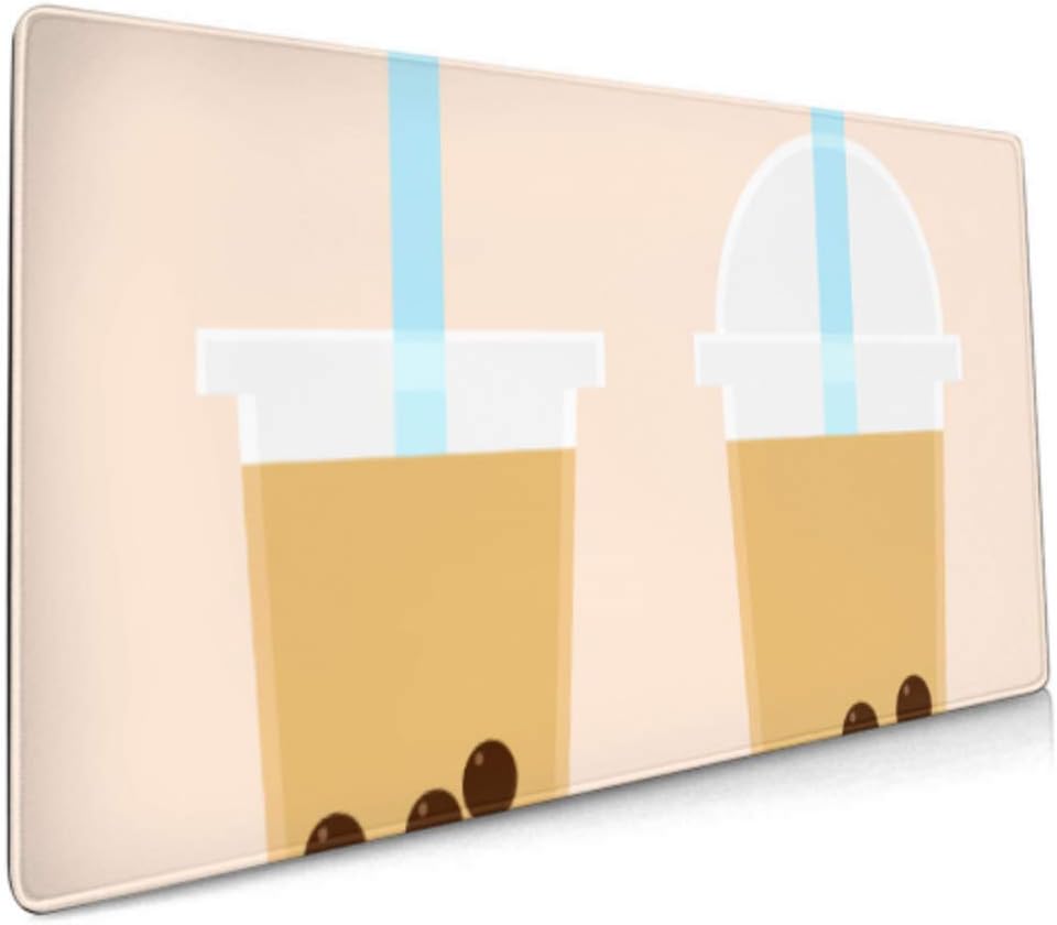 Long Mousepad Milk Bubble Tea Icon Desk Pad Keyboard Amazon Co Uk