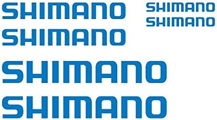 2pcs Shimano Decals Stickers Road Mountain GT MTB XT XTR Deore Car Bike Cycle Cycling Fishing (9", Blue)