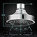 WarmSpray Shower Head High Pressure 4 inch 5 Functions Rainfall Shower Head- Adjustable Metal Swivel Ball Joint with Filter - Ultimate Shower Experience Even at Low Water Flow & Pressure
