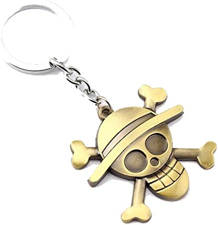 Weeck Anime One Piece Monkey D Luffy Ace Straw Hat Keychain Pendant Collect Gift
