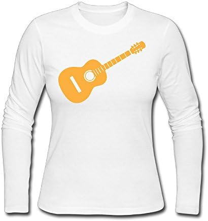 Guitar Female Long Sleeve T-Shirt White