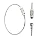 BlueCosto Wire Keychain Cable (20 PK, 6.7” / 17cm) - 2mm Thick Stainless Steel Keyring Wire Loops w/Secure Screw Lock for Hanging Luggage Tags & Organizing Keys