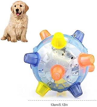 Kikier Pet Toys Led Jumping Balls Glowing Toys Musical Bounce