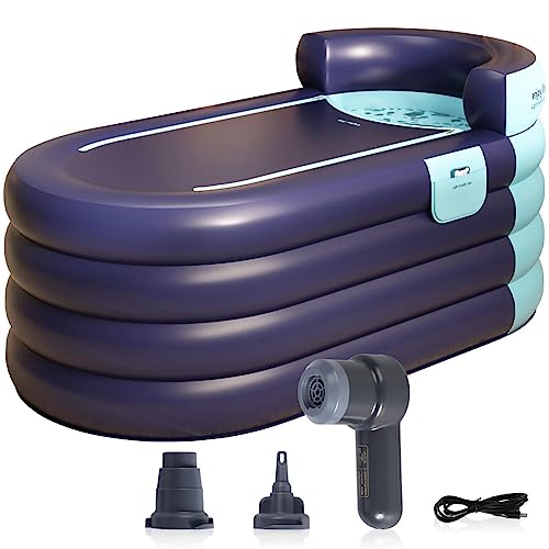 61 Inch Inflatable Bathtub Adults with Wireless Electric Air Pump